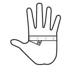 การวัดขนาดถุงมือ