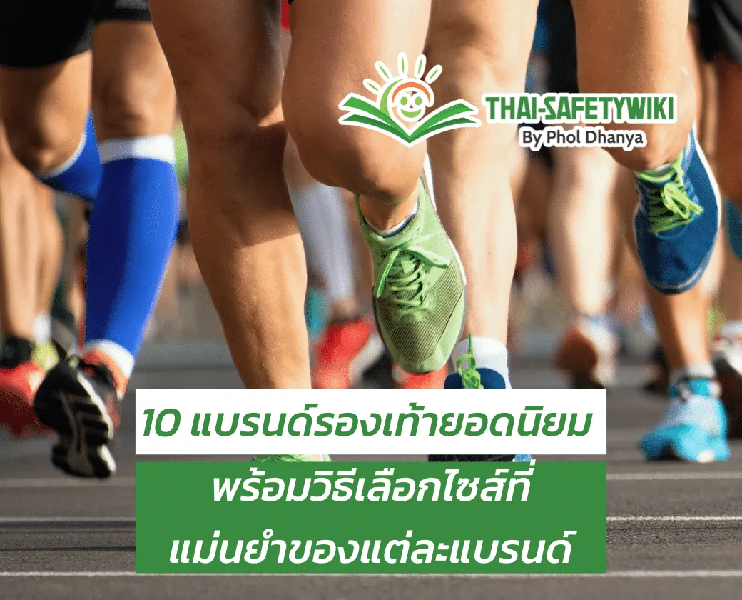 10 แบรนด์รองเท้ายอดนิยม พร้อมวิธีเลือกไซซ์ที่แม่นยำของแต่ละแบรนด์