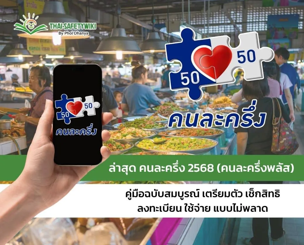 ล่าสุดคนละครึ่ง 2568 (คนละครึ่งพลัส): คู่มือฉบับสมบูรณ์ เตรียมตัว-เช็กสิทธิ-ลงทะเบียน-ใช้จ่าย แบบไม่พลาด